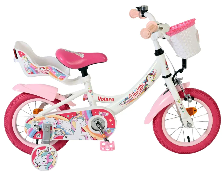 Volare Unicorn Kinderfiets – Meisjes – 12 inch – Wit