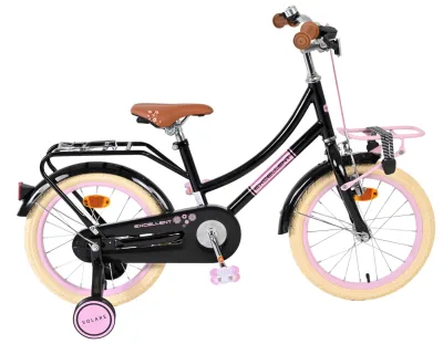 Volare Excellent Kinderfiets – Meisjes – 16 inch – Zwart – 95% afgemonteerd