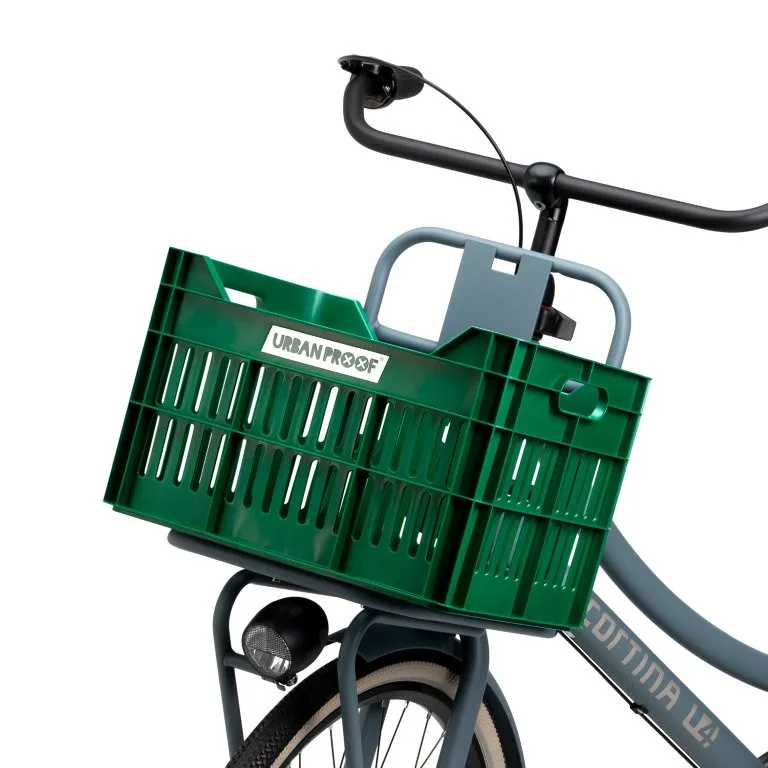 Gerecyclede Fietskrat Urban Proof Click 30 Liter Retro Groen — foto 14