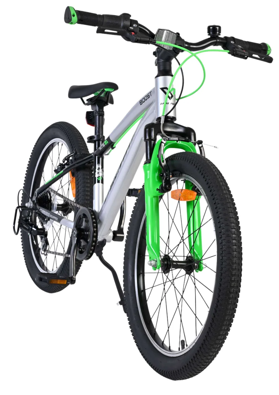 Volare Boost Kinderfiets - 20 inch - Zilver Groen - 7 versnellingen — foto 5