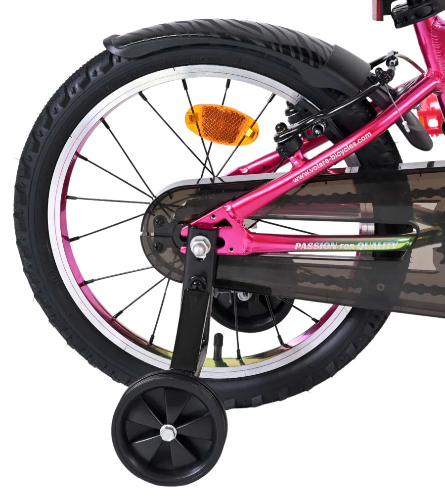 Volare Chrome Kinderfiets - Meisjes - 16 inch - Roze Groen - Twee Handremmen — foto 2