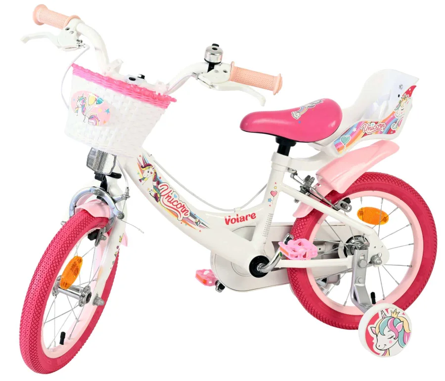 Volare Unicorn Children's bike – Girls – 14 inch – White – Two hand brakes — foto 9