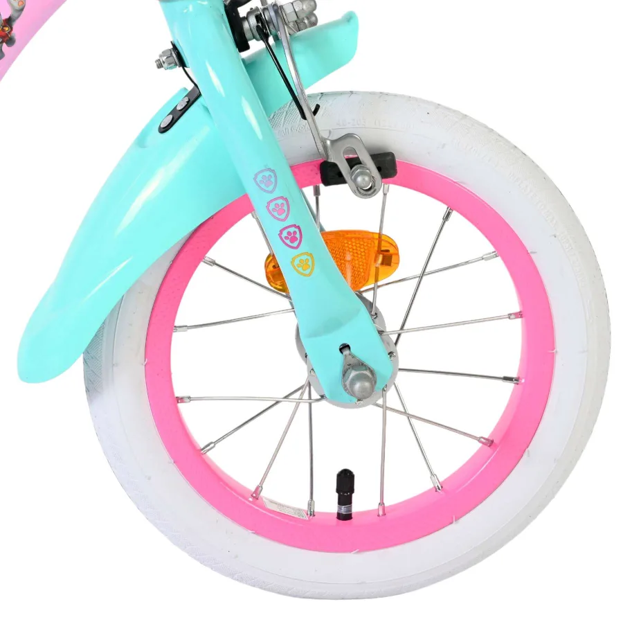 Paw Patrol Kinderfiets – Meisjes – 12 inch – Roze – Twee handremmen — foto 3