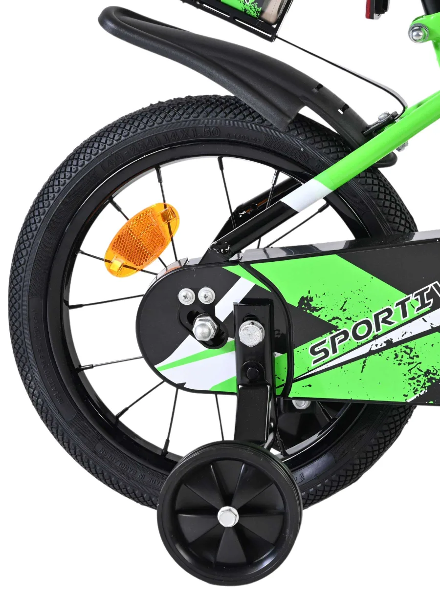 Volare Sportivo Kinderfiets – Jongens – 14 inch – Groen Zwart — foto 2
