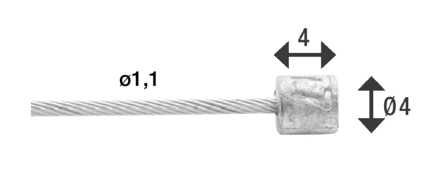 Schakel binnenkabel Slick RVS 2250 mm ø 1,1 mm 100 stuks — foto 5