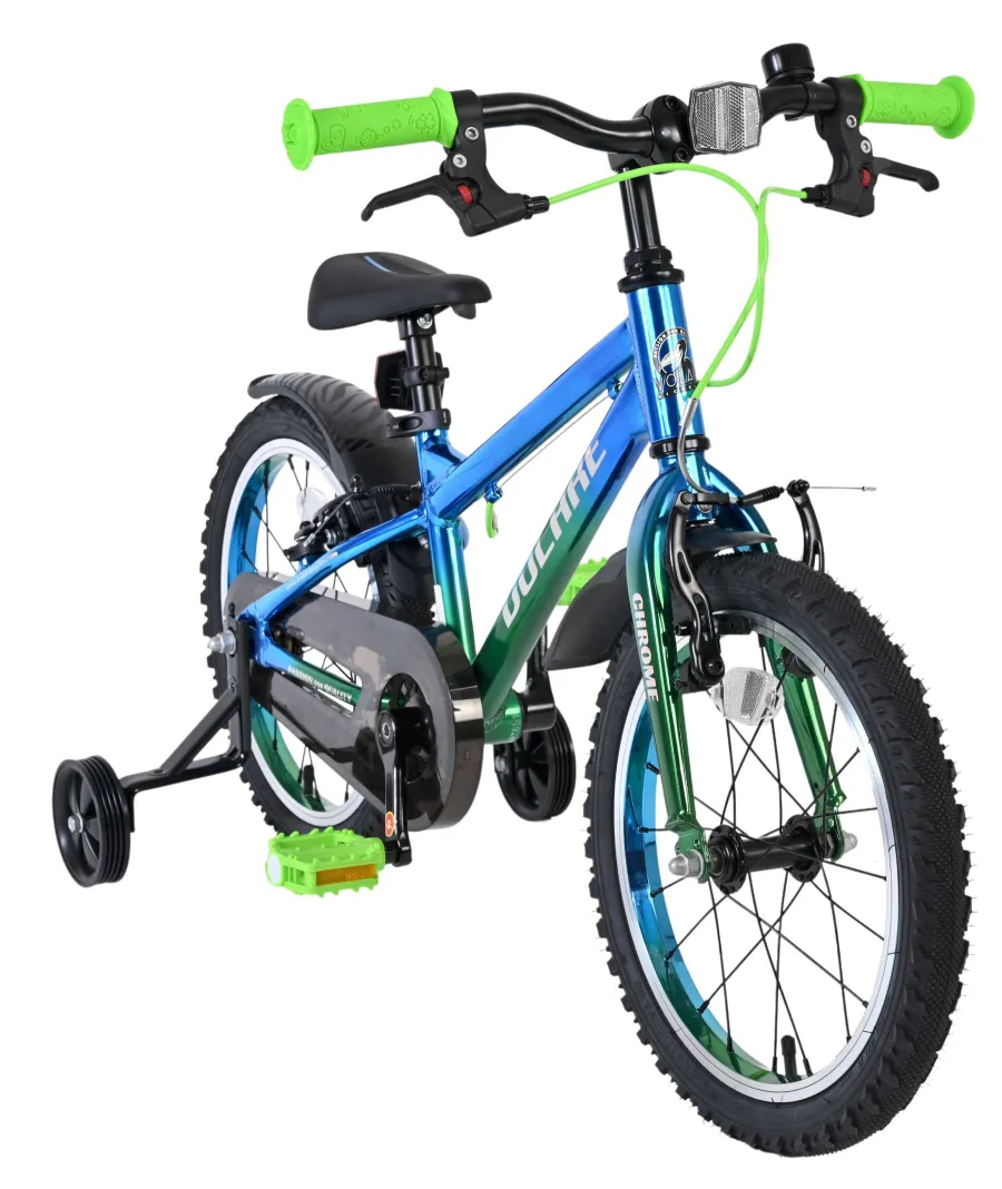 Volare Chrome Kinderfiets – Jongens – 16 inch – Blauw Groen – Twee Handremmen — foto 5