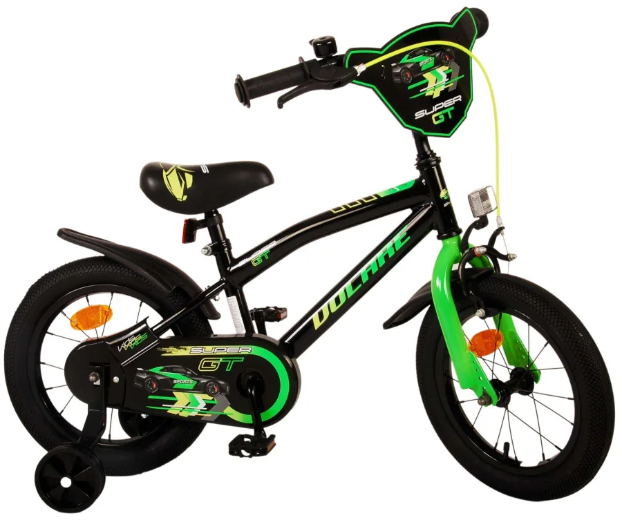 Volare Super GT Kinderfiets – Jongens – 14 inch – Groen – Twee handremmen — foto 3