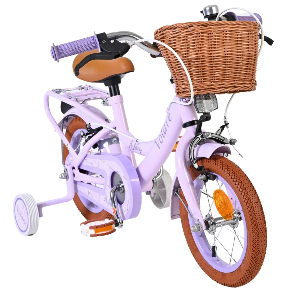 Volare Ashley Kinderfiets – Meisjes – 12 inch – Lila – Twee handremmen — foto 6