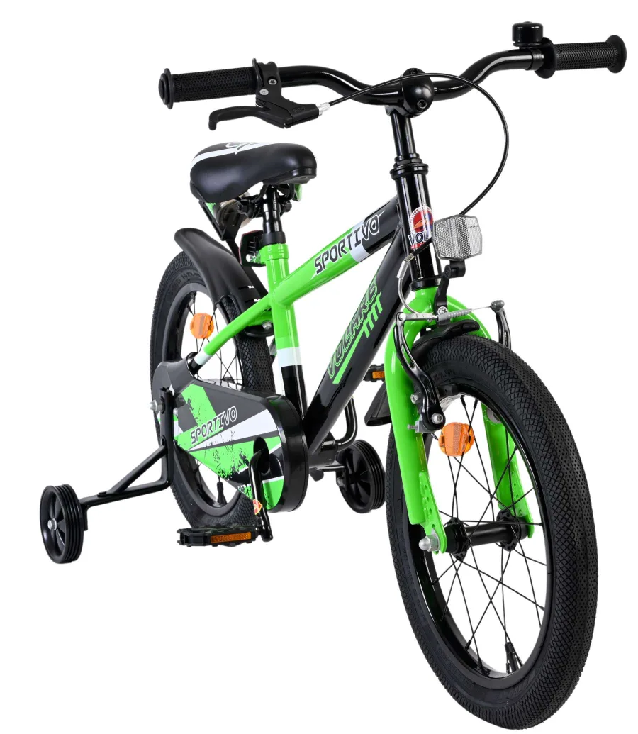 Volare Sportivo Kinderfiets – Jongens – 16 inch – Groen Zwart — foto 7