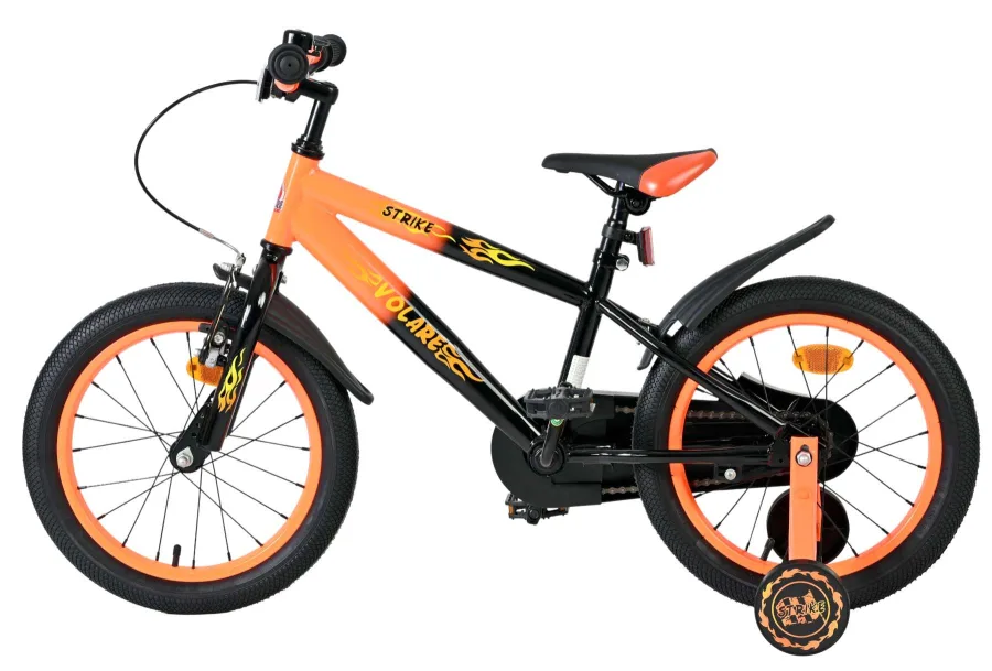 Volare Strike Kinderfiets – Jongens – 16 inch – Zwart Oranje — foto 8