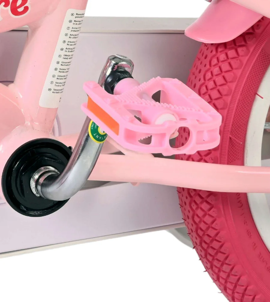 Volare Unicorn Kinderfiets – Meisjes – 12 inch – Roze – Twee handremmen — foto 10