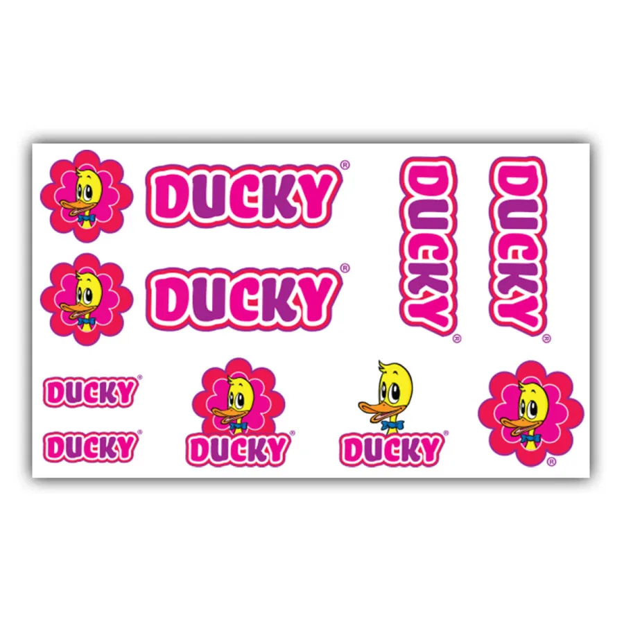 Fiets frame stickerset Ducky roze — foto 2