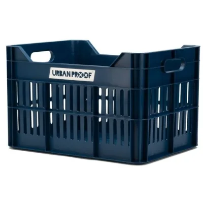 Gerecyclede Fietskrat Urban Proof Click 30 Liter donker blauw