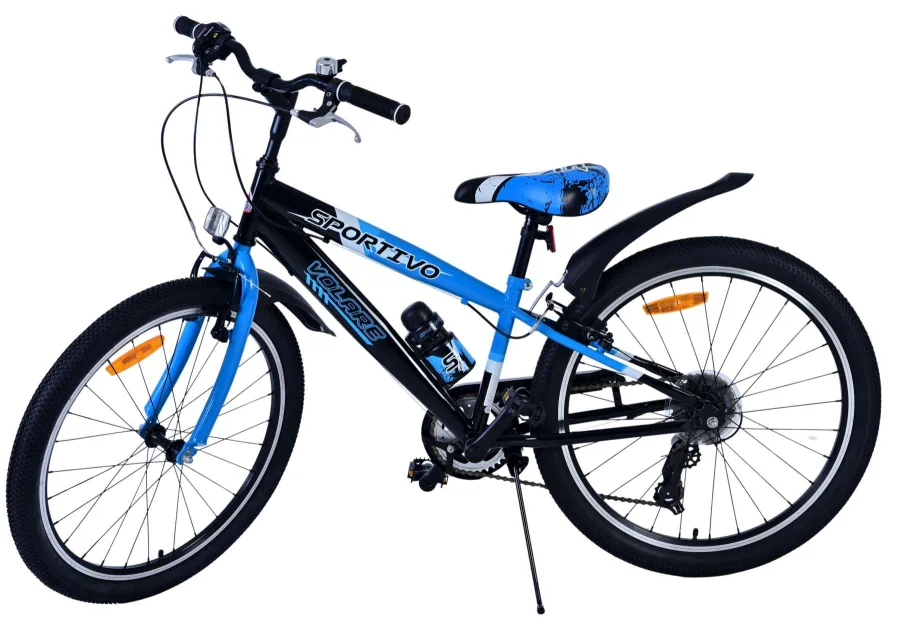 Volare Sportivo Kinderfiets – Jongens – 24 inch – 7 Speed – Zwart Blauw — foto 12