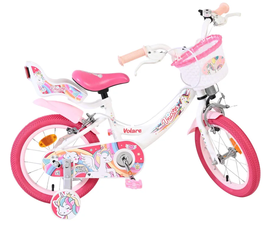 Volare Unicorn Children's bike – Girls – 14 inch – White – Two hand brakes — foto 11