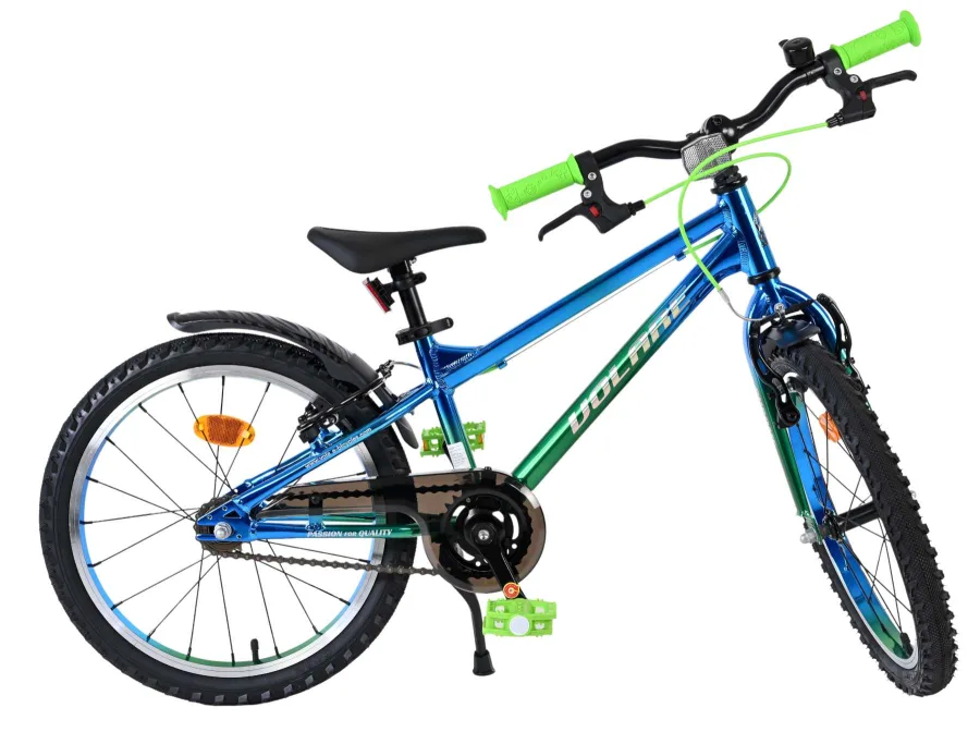 Volare Chrome Kinderfiets - Jongens - 18 inch - Blauw Groen- Twee handremmen — foto 11