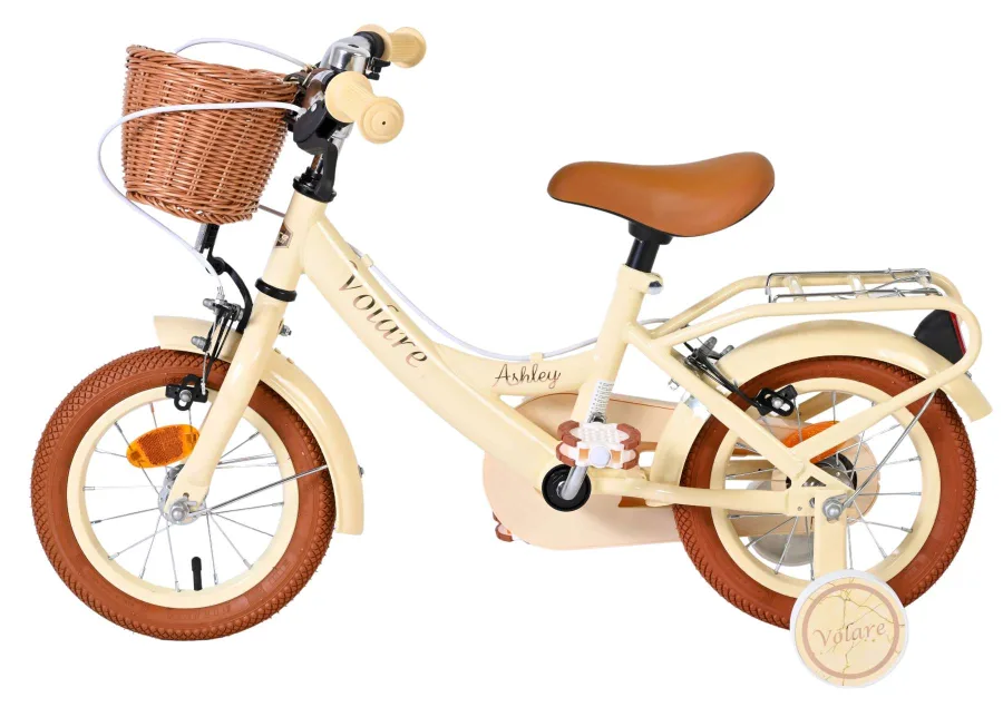Volare Ashley Kinderfiets – Meisjes – 12 inch – Créme – Twee handremmen — foto 7