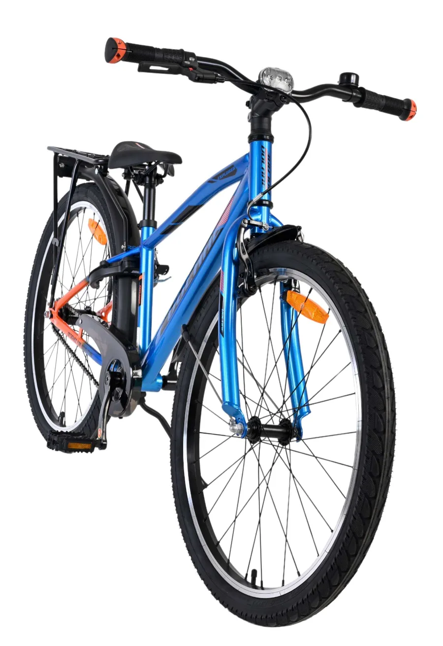 Volare Explorer Kinderfiets – Jongens – 24 inch – Blauw/Oranje — foto 5