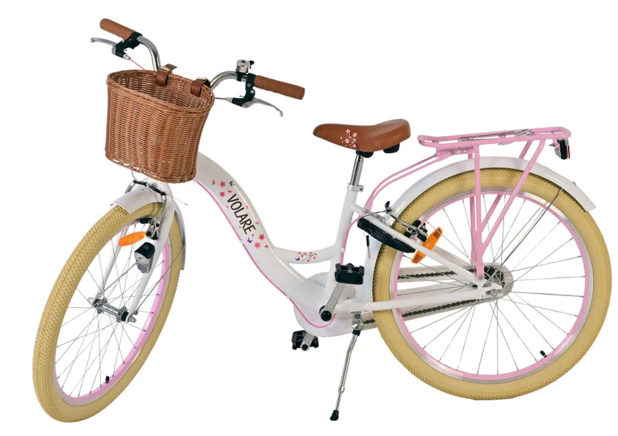Volare Blossom Kinderfiets – Meisjes – 24 inch – Wit – Twee handremmen — foto 10