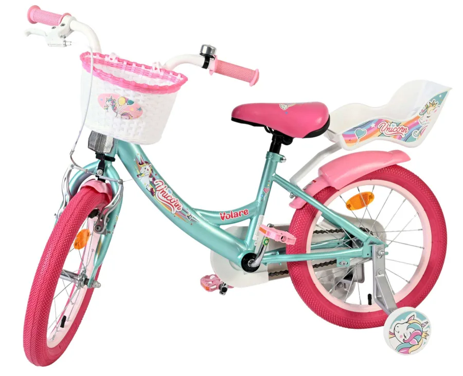 Volare Unicorn Kinderfiets – Meisjes – 16 inch – Groen — foto 9