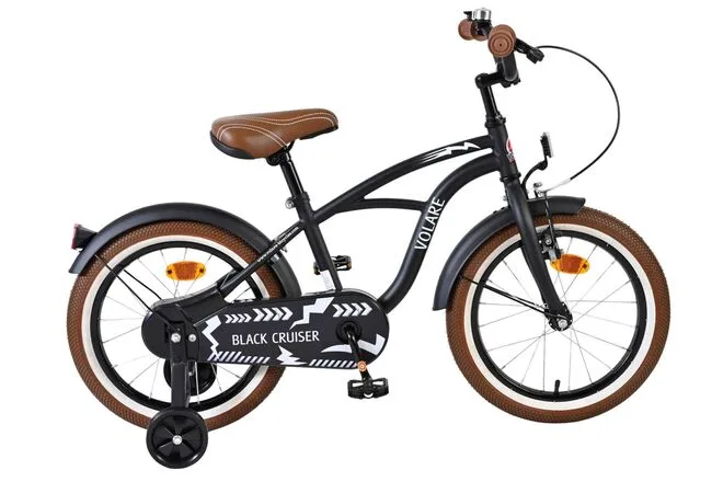 Volare Black Cruiser Kinderfiets – Jongens – 16 inch – Zwart
