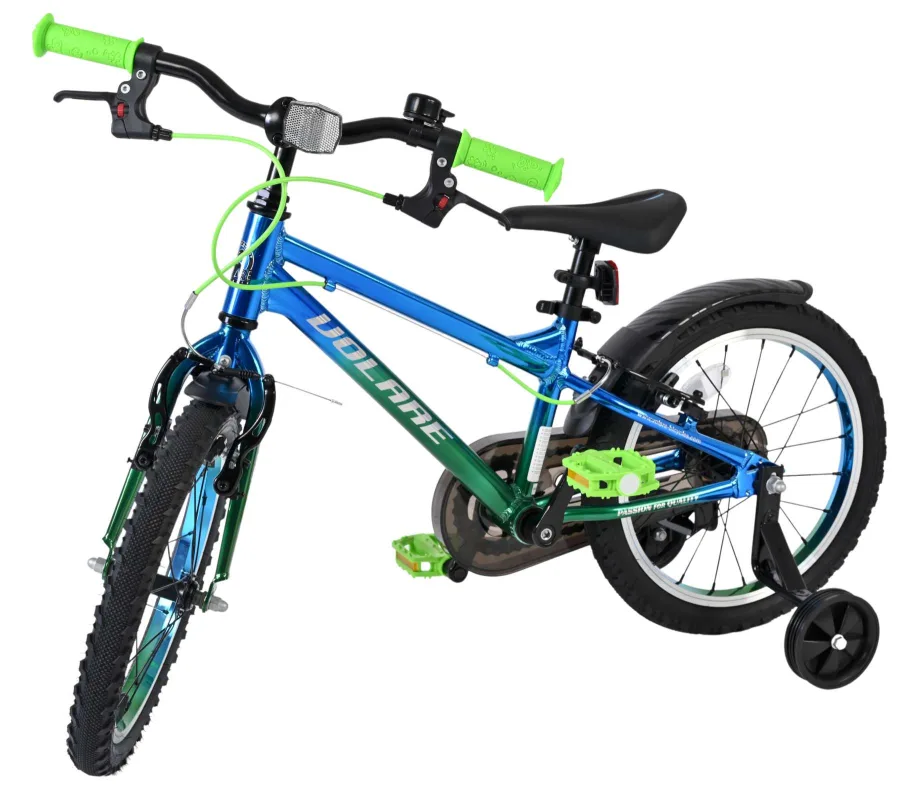 Volare Chrome Kinderfiets – Jongens – 16 inch – Blauw Groen – Twee Handremmen — foto 8
