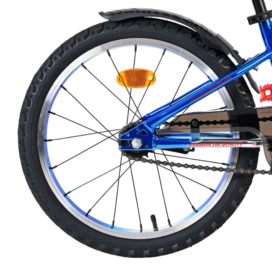 Volare Chrome Kinderfiets - Jongens - 18 inch - Blauw Zilver — foto 14
