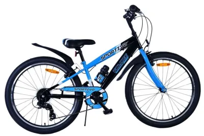 Volare Sportivo Kinderfiets – Jongens – 24 inch – 7 Speed – Zwart Blauw