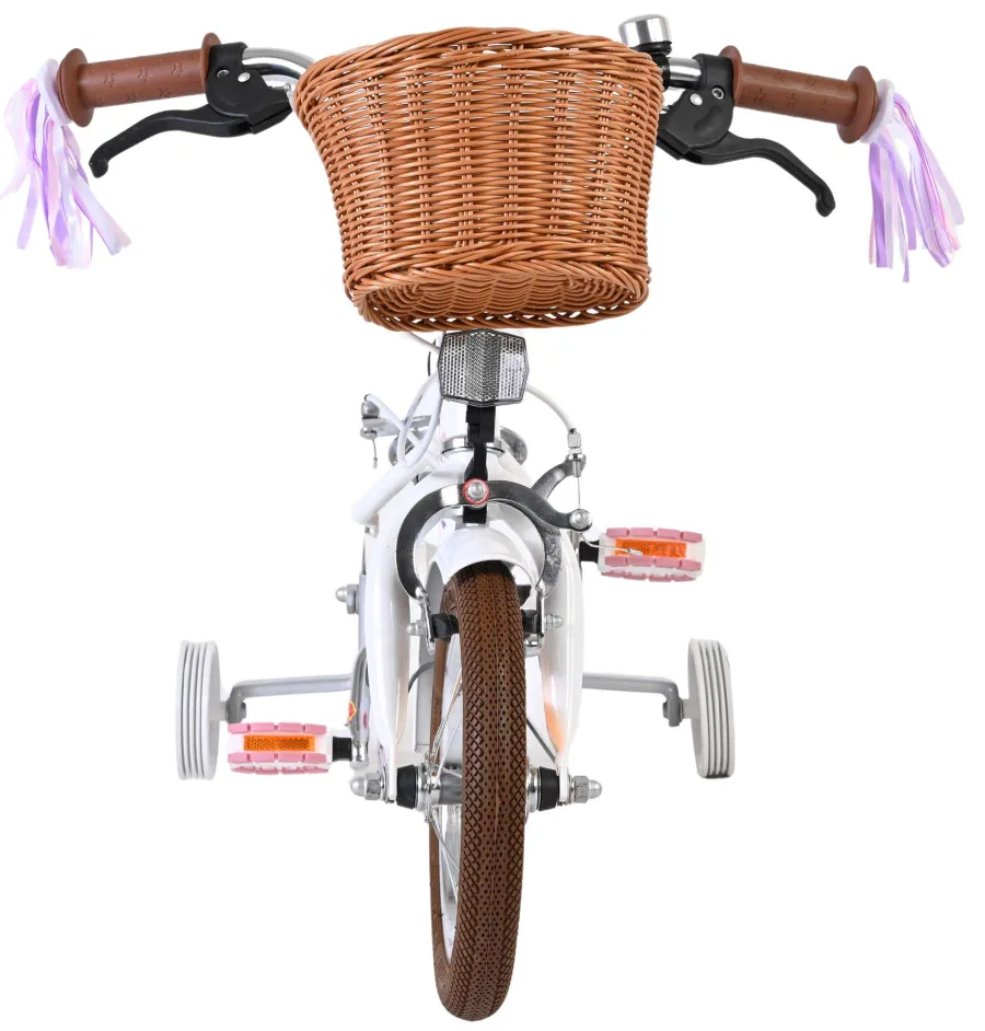 Volare Blossom Kinderfiets – Meisjes – 12 inch – Wit – Twee handremmen — foto 8
