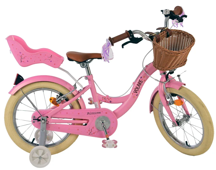 Volare Blossom Kinderfiets – Meisjes – 16 inch – Roze – Twee Handremmen — foto 2