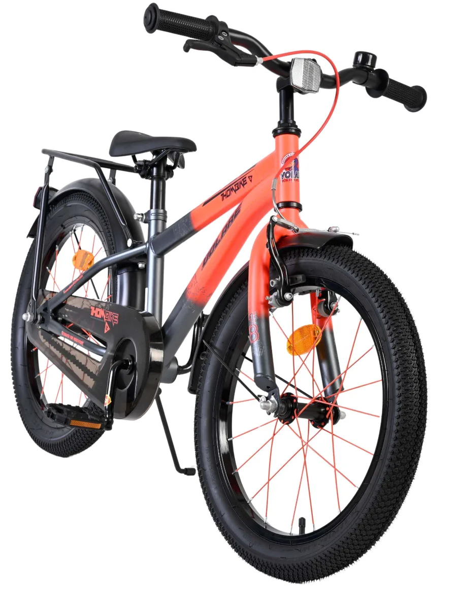 Volare Thombike Kinderfiets – Jongens – 18 inch – Oranje Grijs — foto 7