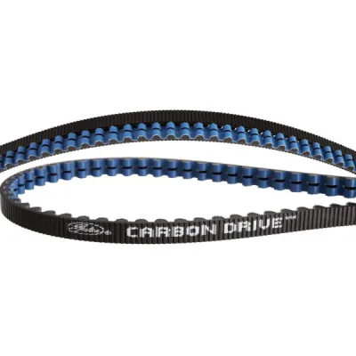 Aandrijfriem Gates CDX Carbon Drive 160T zwart/blauw