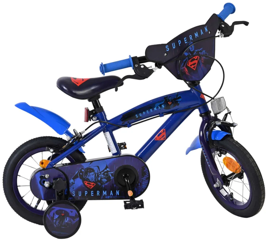 Superman Kinderfiets – Jongens – 12 inch – Blauw – Twee handremmen — foto 10