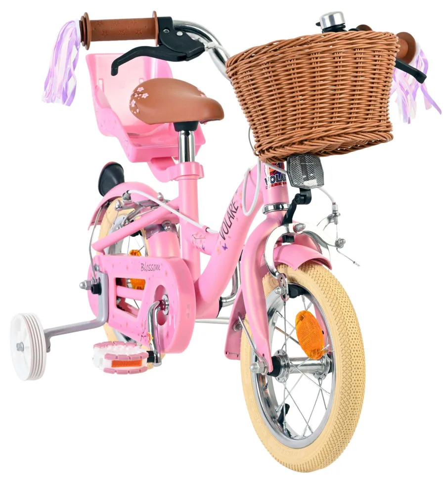Volare Blossom Kinderfiets – Meisjes – 12 inch – Roze – Twee handremmen — foto 7