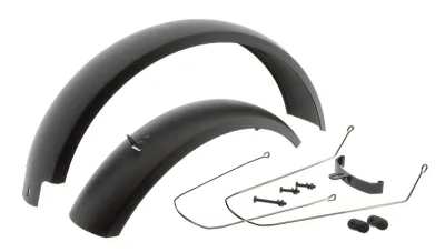 Spatbord set Mirage 20 Fatbike incl. bevestiging - zwart