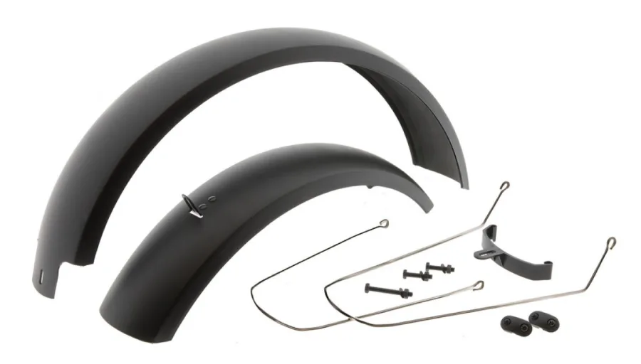 Spatbord set Mirage 20 Fatbike incl. bevestiging - zwart
