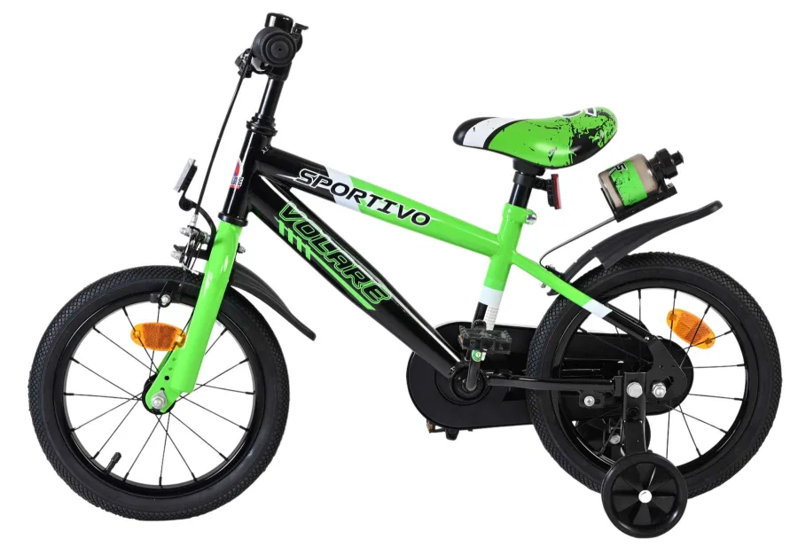 Volare Sportivo Kinderfiets – Jongens – 14 inch – Groen Zwart — foto 9