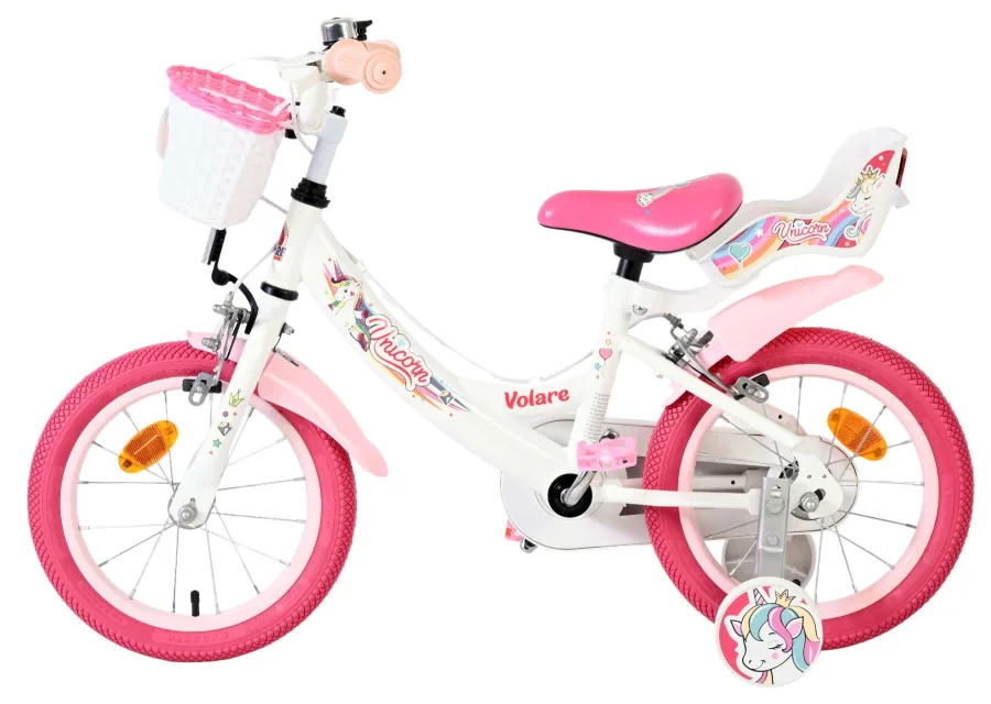 Volare Unicorn Children's bike – Girls – 14 inch – White – Two hand brakes — foto 8