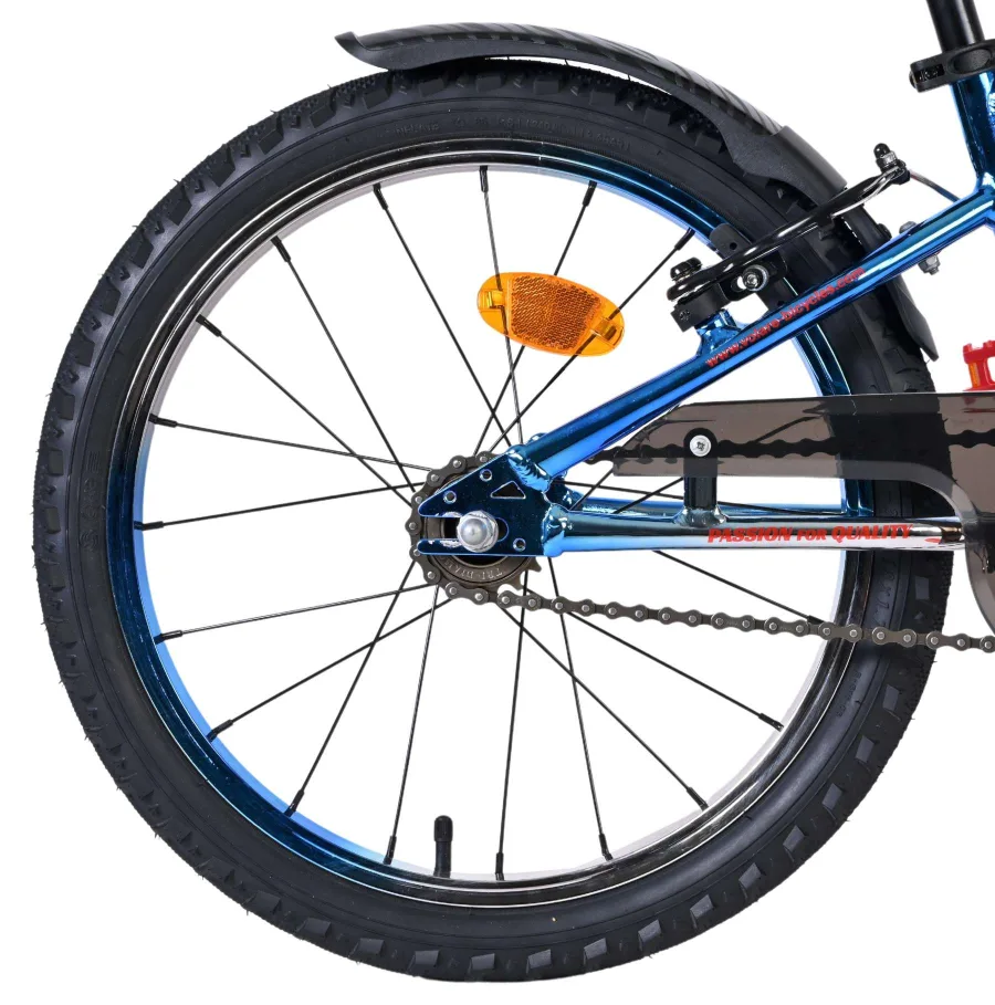 Volare Chrome Kinderfiets - Jongens - 18 inch - Blauw Zilver — foto 2