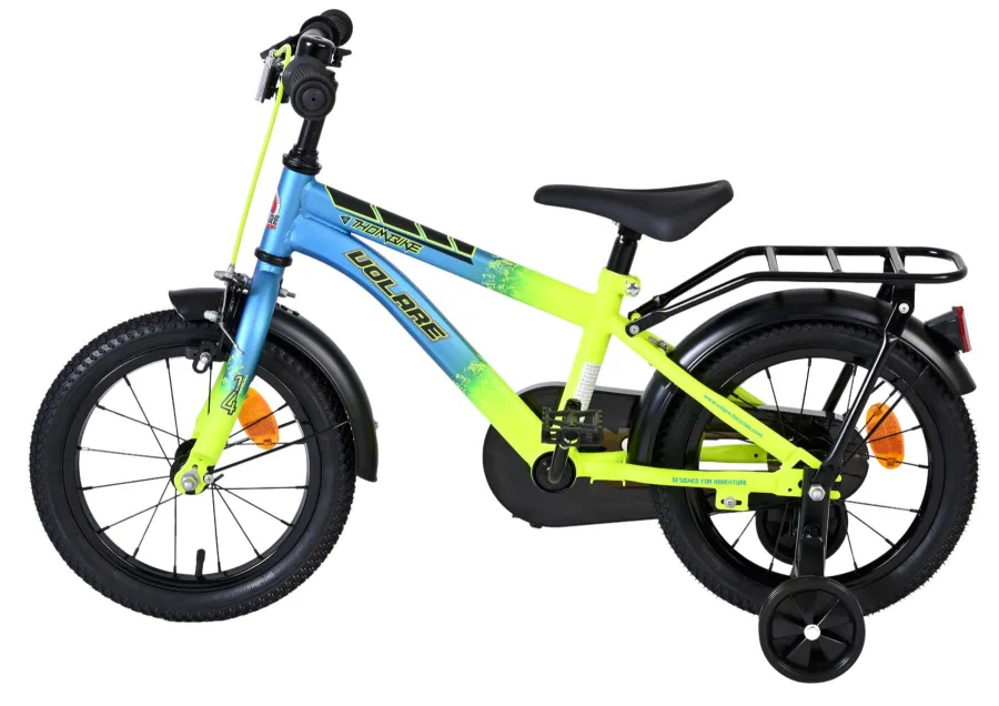 Volare Thombike Kinderfiets – Jongens – 14 inch – Blauw/Geel — foto 9