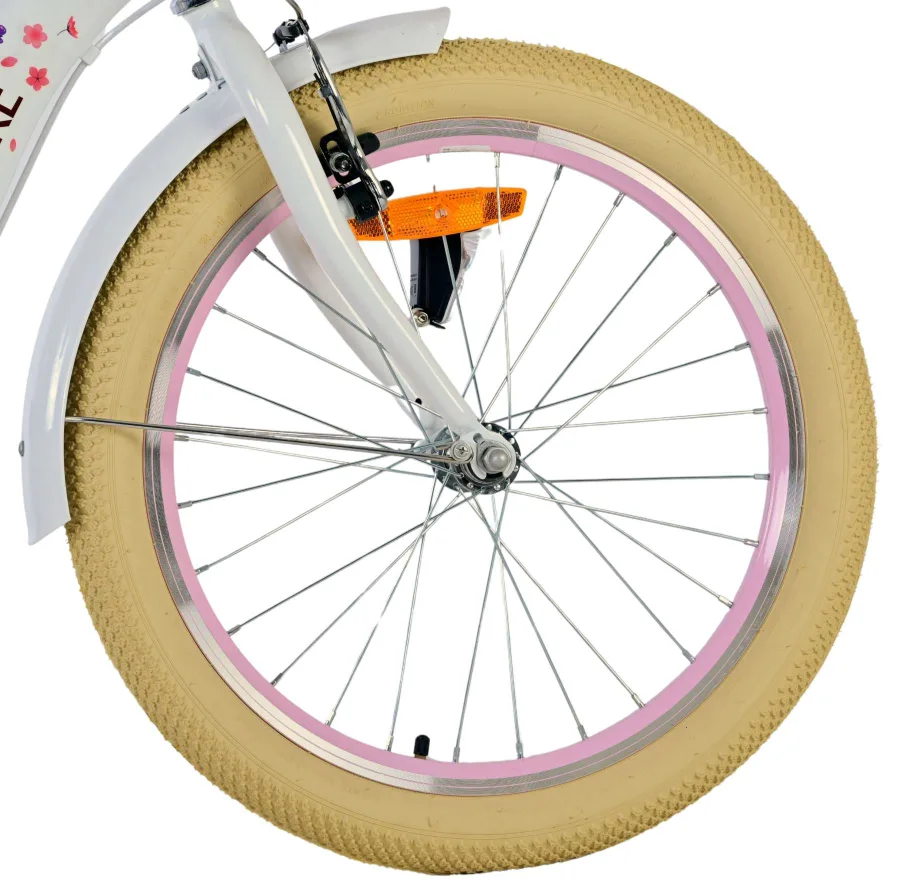 Volare Blossom Kinderfiets – Meisjes – 20 inch – Wit – Twee handremmen — foto 3