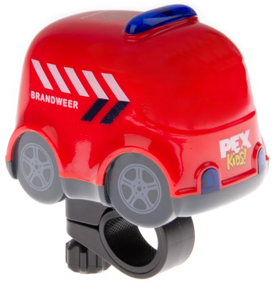 Fietsbel met sirene en zwaailichten PexKids “brandweerauto Perry” — foto 4