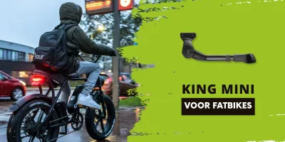 Achterstandaard Ursus King Mini R78 - 16 t/m 24'' - geschikt voor fatbike - 40 mm boutafstand - zwart