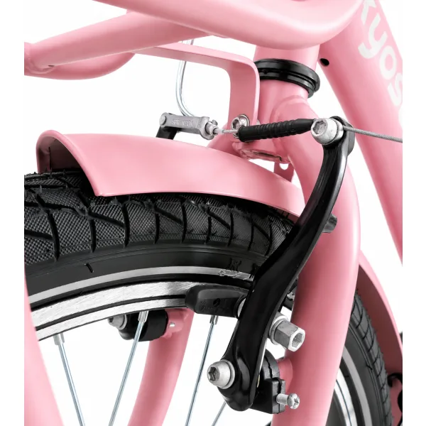 Kinderfiets Kyoso Blossom Mauve 20 inch remnaaf mat roze — foto 3