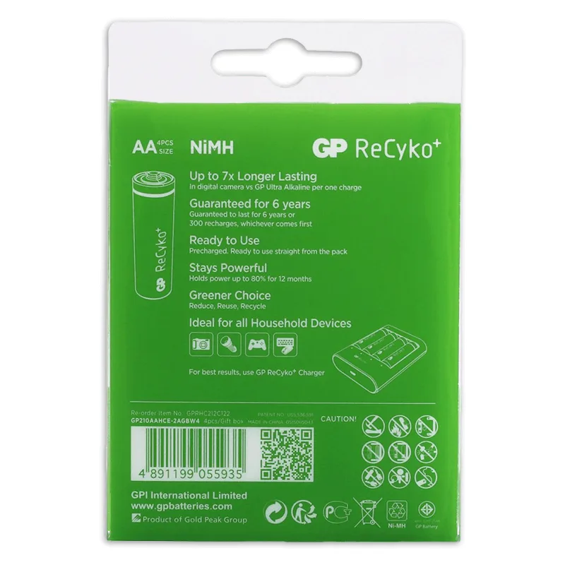 Oplaadbare AA-batterijen 2100mAh NiMH 4PK — foto 3
