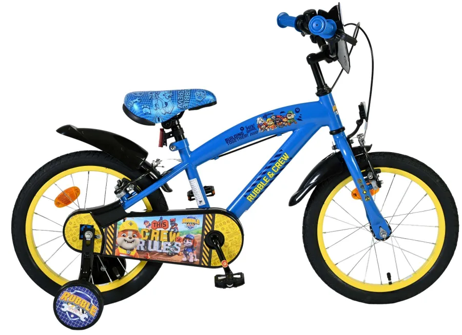 Rubble & Crew Kinderfiets – Jongens – 16 inch – Blauw – Twee handremmen