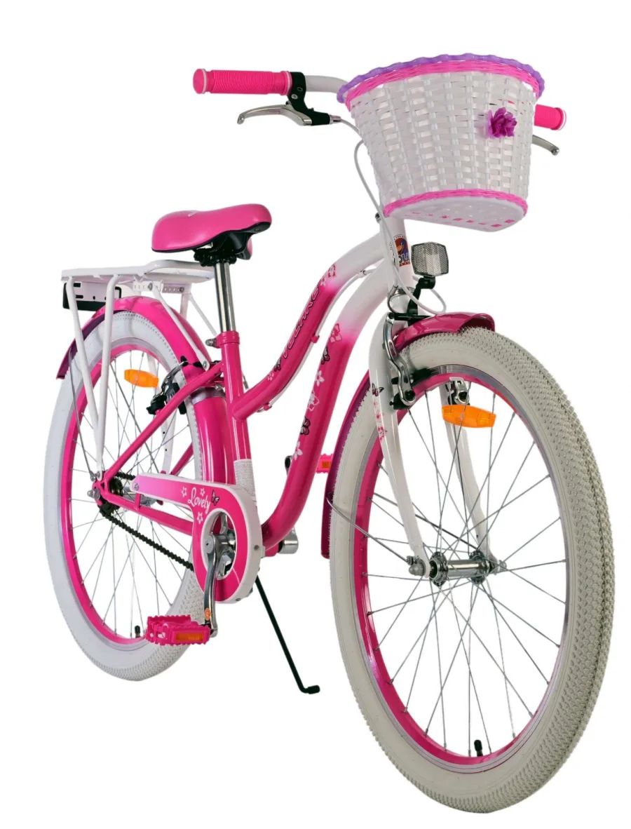 Volare Lovely Kinderfiets – Meisjes – 24 inch – Roze – Twee handremmen — foto 8