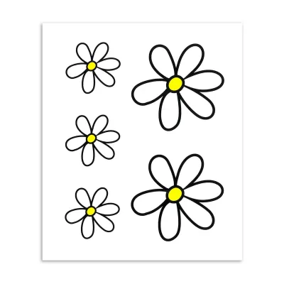 Stickerset gewone margriet M