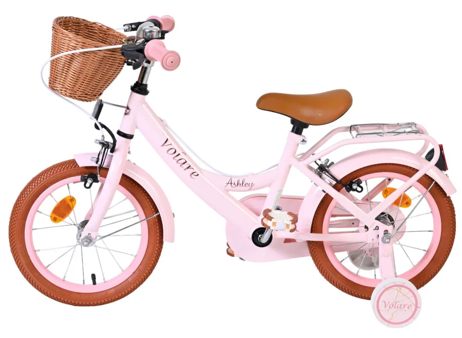 Volare Ashley Kinderfiets - Meisjes - 14 inch - Roze - Twee Handremmen — foto 7