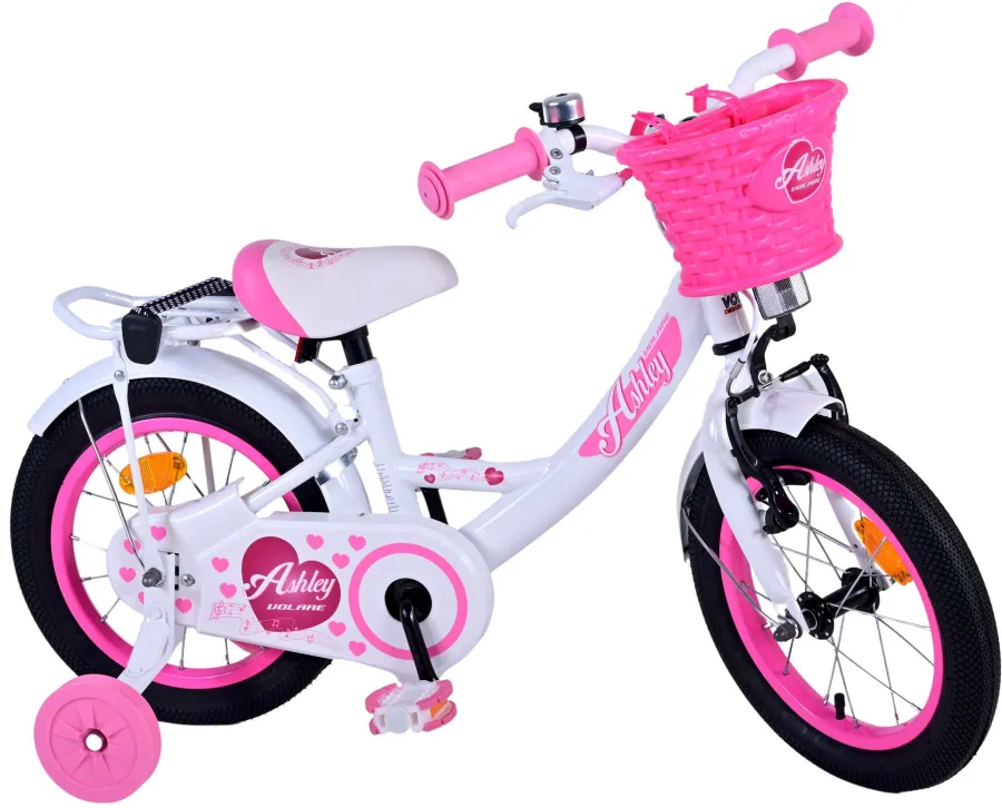 Volare Ashley Kinderfiets – Meisjes – 14 inch – Wit — foto 2